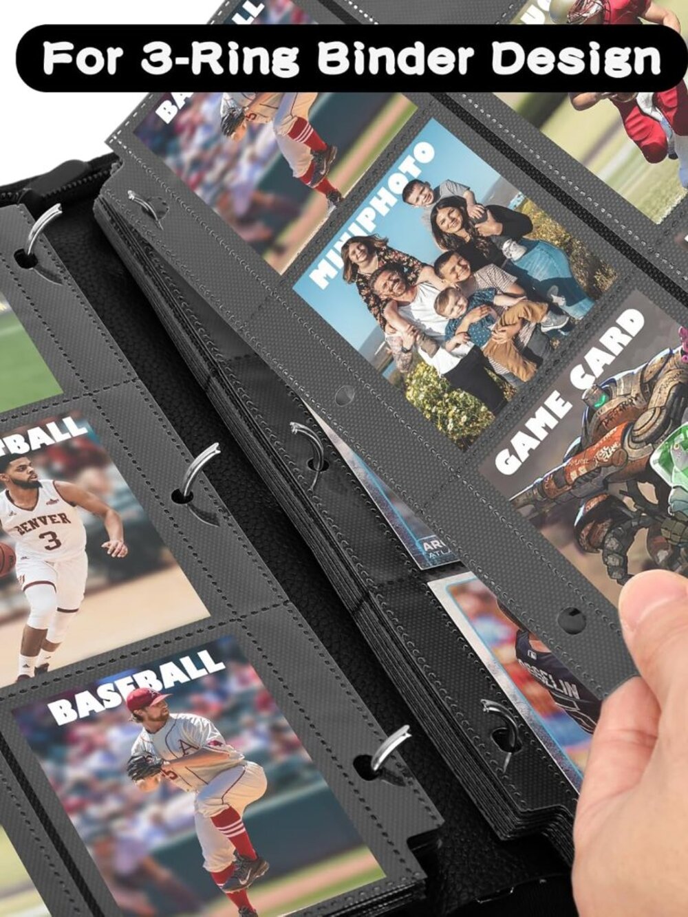 900 Pockets Trading Baseball Card Sleeves Binder, 50 Pages Double-Sided Protecto - Picture 5 of 7